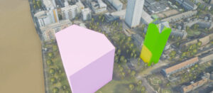 Textured 3D London model in UE4 app PlanCity