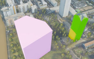 Textured 3D London model in UE4 app PlanCity