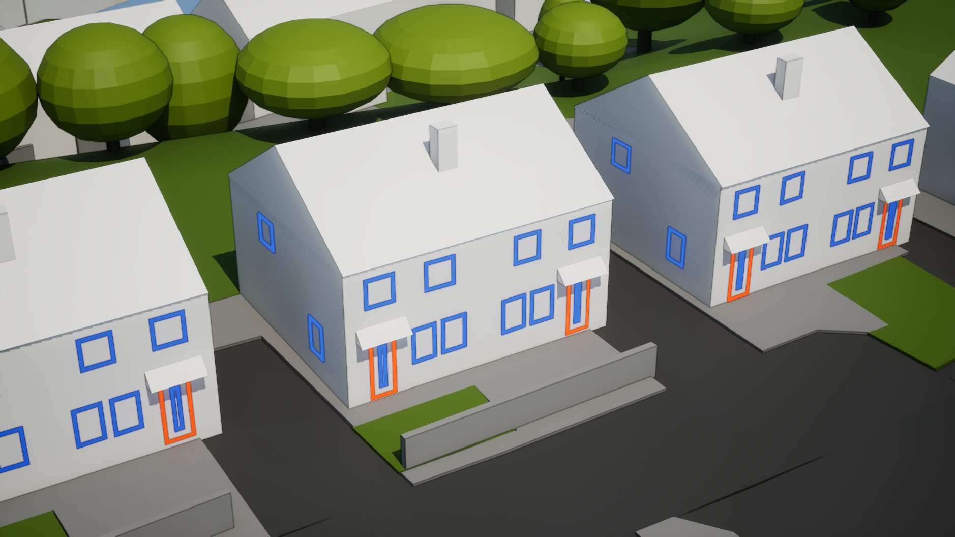 3D Model with Windows Example AccuCities CloseUp