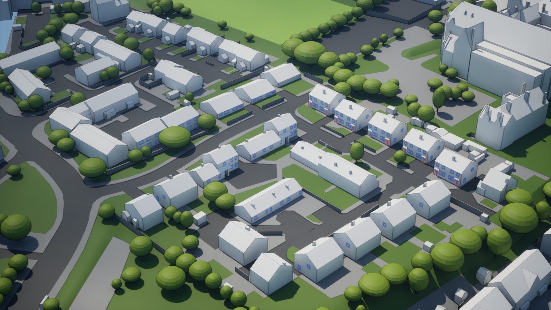 3D Model with Windows Example AccuCities_ViewB