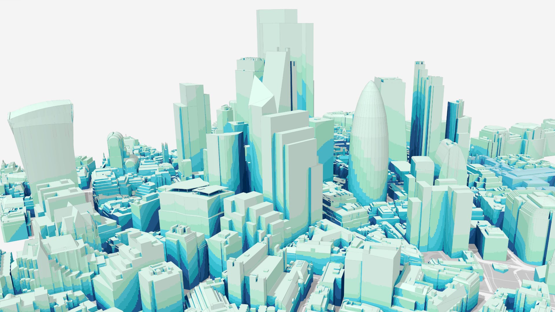 AccuCities 3D model in Autodesk Forma Studies Daylight Potential 2026